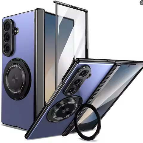 360 ° Full Screen Protective Case For Samsung Galaxy Z Fold 4 5 6 7 8 Ultra Magnetic Stand Phone Cas