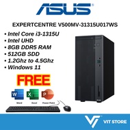 ASUS PC EXPERTCENTRE V500MV-31315U017WS Intel Core i3-1315U Intel UHD 8GB D5 512GB SSD W11 3Y OSS OP