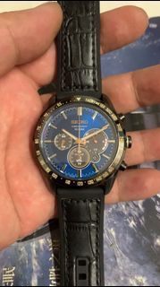 【九成新】Seiko 精工 光動能手錶｜黑色全鋼錶身｜藍寶石鏡面｜計時石英錶