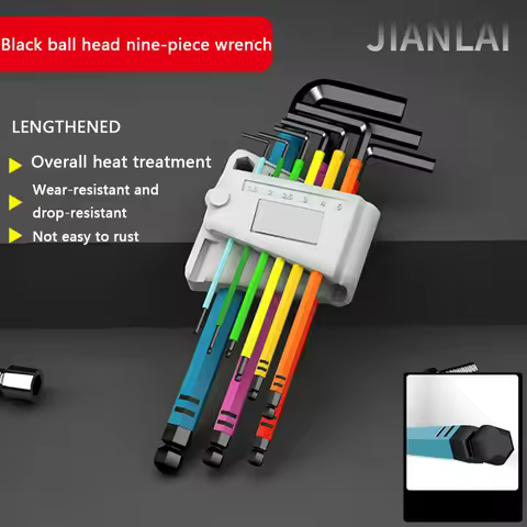 Multi-color Allen Key Set Hex Wrench Screwdriver 9pcs Set Hexagon Spanner Universal 6 Angle Six-Lens