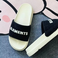 Dép quai ngang Elements vải jean đế bằng nam nữ  Đế cao 4cm êm chân- Element