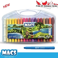 MACS Gel Crayon 36 Color/ Safe Color Easy to clean Washable Crayon Crayons Washable Crayons For Kids
