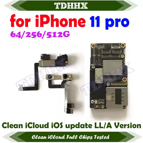 Clean iCloud Motherboard for iPhone 11 pro 64GB Mainboard with 256GB Logic Board 512GB Full Function