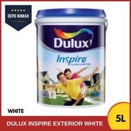 5Litre ICI Dulux Inspire Exterior White & Warna 5L (Cat Dinding Dulux Putih & Warna)