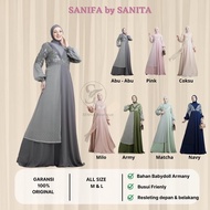 Baju Gamis Wanita Syari Sanifa By Sanita Set Khimar Premium Win.Caa