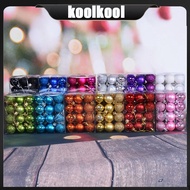 Kool 24 x Plastic Bauble  Christmas Tree Hanging Pendants Ornament Round Pendant