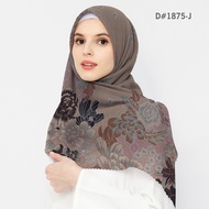 Lasercut Voile Pattern Square Hijab Scarf - D 1875 J