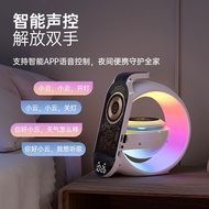 Smart ai Bluetooth Speaker Subwoofer Audio Colorful RGB Lighting Time Display Alarm Clock National K