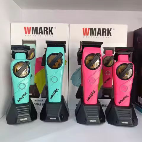 WMARK Hair Trimmer Professional Hair Clipper Adjustable Haircut Machine Cordless Barber DLC Blade Tr