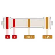 Carbon Film Resistor DIP 1/4W Color Ring 5% Precision 2.2 R/22R/220R/2.2k/22k/220k