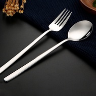 304 Stainless Steel Korean Tableware Silver Spoon Fork Dessert Coffee Spoons Fruit Noodles Forks Res