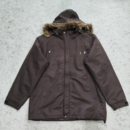 jaket winter puffer outdoor DJ HONDA bulu hoodie bisa dilepas