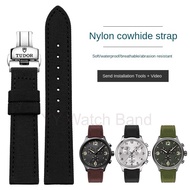 18/19/20/21/22/24mm Nylon Leather Wrist Strap Unisex Waterproof Canvas Watch Band for TUDOR Black Ba