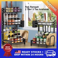 Rak Rempah Ratus Dapur Spice Rack Kitchen Organizer Seasoning Storage Rak Besi Bertingkat Kabinet
