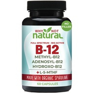 Why Not Natural Vitamin B12 5000 mcg Supplement with Methylcobalamin, Adenosylcobalamin and Hydroxy 