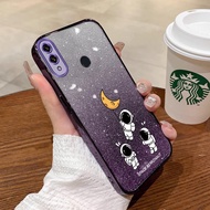 Casing huawei y7 2019 huawei y9 2019 huawei y7 pro 2019 phone case Softcase Silicone shockproof Cover new design Sparkling Cartoon Astronaut SFSYHY01