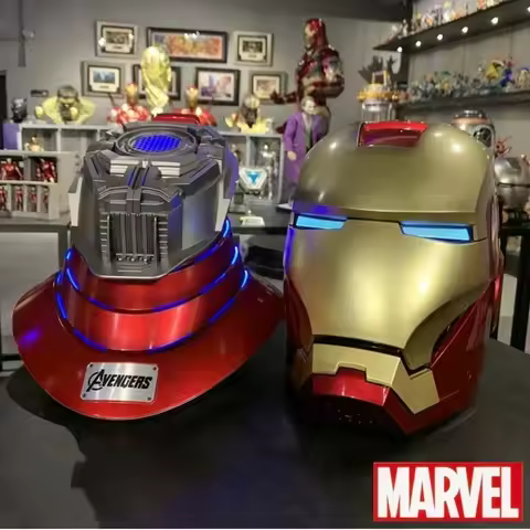 2024 Iron Man Mk5 Helmet Automatoc 1:1 Voice Control Avengers Mk7 Mk5 Cosplay With Led Light Electro