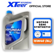 HYUNDAI XTEER HD7000 10W40/15W40 (1L/6L) Semi Synthetic Engine Oil API CI-4/SL for Heavy Duty Diesel