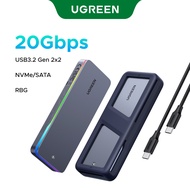 UGREEN 20Gbps M2 SSD Case M.2 NVMe SATA SSD Enclosure Adapter USB 3.2 Gen2 External Enclosure