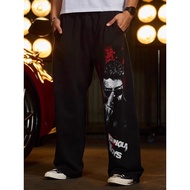 YOUNGLA&THE BOYS Men's American Style Plus Size Sports Loose Casual Pants Fitness Running Stretchabl