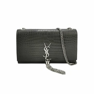 Saint Laurent Kate凱特包中型牛皮鱷魚紋YSL標誌肩背包
