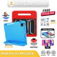 IPad Pro 13 M4 2024 Gen 7th WiFi LTE 5G A2926 A3007 Softcase KIDS Casing Stand Slot Pen