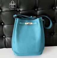 🌈Hermes💙So kelly 22💙松石藍銀扣🌈98.5新🌟togo皮🌟sokelly22🌟sokelly🌟愛馬仕🌟