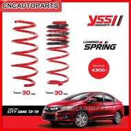 สปริงโหลด YSS สำหรับรถยนต์รุ่น HONDA CITY GM6 รุ่นปี 2013 - 2019 โหลดลง 30 mm. รับประกัน 3 ปี