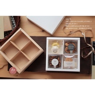 ** Exclusive * Paper Box _ Private Version (Cowhide/White) 4 Grid Mooncake Including Cross Lining 5 