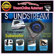 SOUNDSTREAM Active Subwoofer Underseat Built in Amp 8 Inch Car Audio Woofer