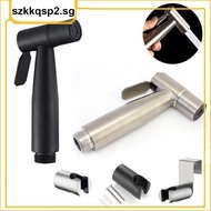 SGK2  Protable Self Cleaning Hand Toilet bidet Sprayer Gun black Stainless Steel Anal Faucet wc wash cleaning Shower Head wall holder