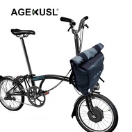 AGEKUSL Bike Front Bag Backpack Basket Bags Waterproof For Brompton 3SIXTY Pikes Folding Bicycle