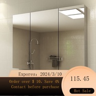 superior productsStainless Steel Bathroom Mirror Cabinet Wall-Mounted Toilet Mirror Box Toilet Mirror with Shelf Dressin