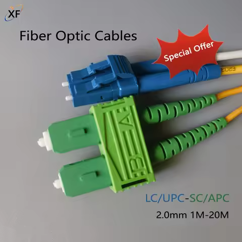Optical Fiber Patch Cord LC/UPC-SC/APC 2.0mm 1M-20M FTTH Single Mode Double Core Converter Patch Cor