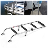 สแตนเลส 4 ขั้นตอนพับบันไดคู่ Telescopic เรือบันได Pontoon