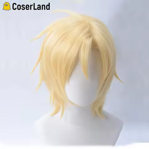 Banana Fish Ash Lynx Cosplay Wigs Aslan Jade Callenreese Short Blond Wig New Anime Golden Wig Boys H