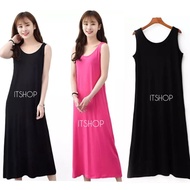 Tanktop Inner Dalaman Gamis Muslimah Longdress Wanita Muat Jumbo Super Soft Singlet Tanktop Terusan 