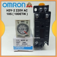 Omron H3Y-2 timer h3y2 220v AC 10S/10 seconds 5a 8pin plus socket