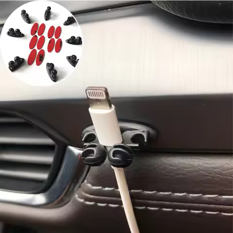 8pcs Car Wire Clip Stickers for Nissan Quest GT-R 370Z Note Sway Micra Pulsar Maxima Terra KICKS IMQ