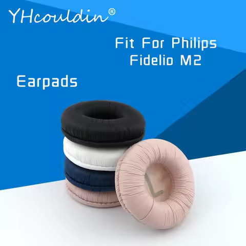 Earpads For Philips Fidelio M2 Headphone Accessaries Replacement Ear Cushions Wrinkled Leather Mater