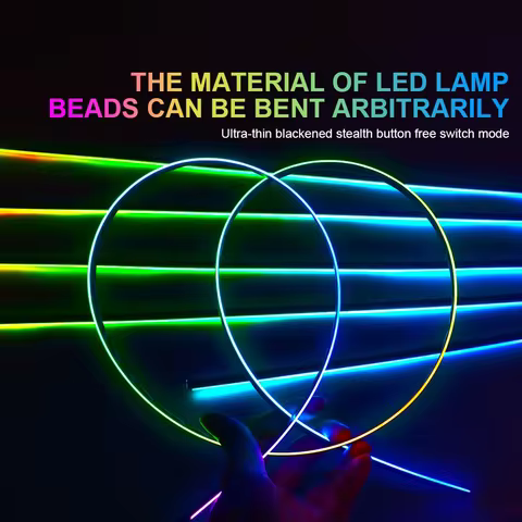 35/75/110cm Led Acrylic Car Ambient Light RGB 64 213 Color Symphony Acrylic APP Streamer Atmosphere 