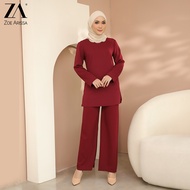 ZOE ARISSA SET MUSLIMAH SET BAJU SELUAR Set Cotton Ironless Murah Baju Set Seluar Plus Size Murah SYAMANDA Set Warda