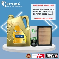 PERODUA ATIVA 1.0 TURBO OIL FILTER + AIR FILTER + KOYOMA 5W30 SEMI SYNTHETIC ENGINE OIL