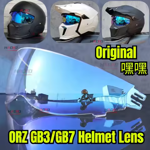 ORZ GB3/GB7 Helmet Lens Retro Full Face Helmet Lens Night Vision Visors Windshield Replacement Acces