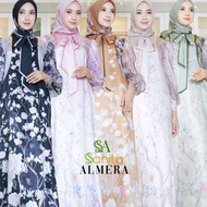 Fashion wanita muslim Almera set scraft and dress by Sanita gamis cant