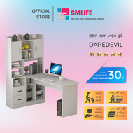 Bàn Học Sinh Gỗ Liền Giá Sách SMLIFE Daredevil