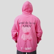 Adlv Acme De La Vie Fuzzy Bear Hoodie Dark Pink Original (100% Authentic)