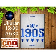 CHELSEA THEME WALL DECORATION CHELSEA WOODEN POSTER CHELSEA/ HOME WALL DISPLAY HOME WALL DECORATION