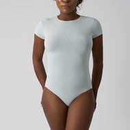 SKIMS COTTON JERSEY T-SHIRT BODYSUIT棉氨 袖包臀开档连体衣