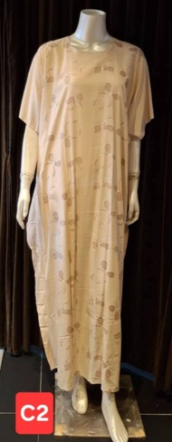 ( Ready Stock) SW0102 Batik Night Dress Women Muslimah Dress Baju Kaftan Kelawar Batik Sleepwear Hou